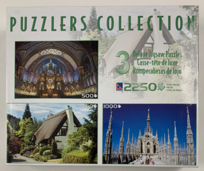 Puzzlers Collection Set Puzzlers Collection Box Set Of 3 Puzzles 2250 Total Pcs. Notre Dame ...