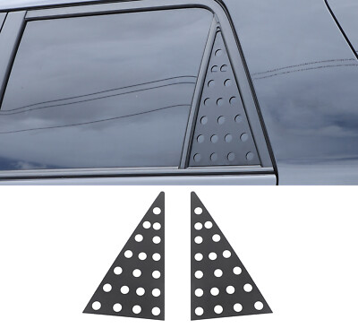 2x Black C-pillar Triangular Rear Window Glass Plate Trim For 4Runner 2010-2023