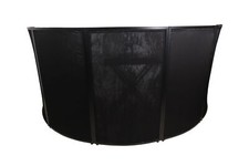 ProX XF-LUNABLK LUNA Curved 5 Panel Black DJ Facade Booth Black White Scrims Bag