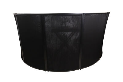 ProX XF-LUNABLK LUNA Curved 5 Panel Black DJ Facade Booth+Black White Scrims+Bag