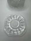 Vintage Federal Clear Glass Columbia 6" Square Dessert/Salad Plate Set of 8