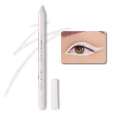 1Pcs White Color Gel Glitter Eyeliner Pencils Set for Women Waterline Waterpr...