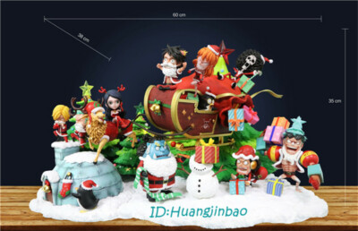 One Piece Christmas The straw hat Pirates Statue Painted Figure