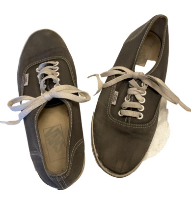 Shoes Vans Off The Wall Mens Size 5.5 Women s Size 7 Canvas Grey Gray Unisex
