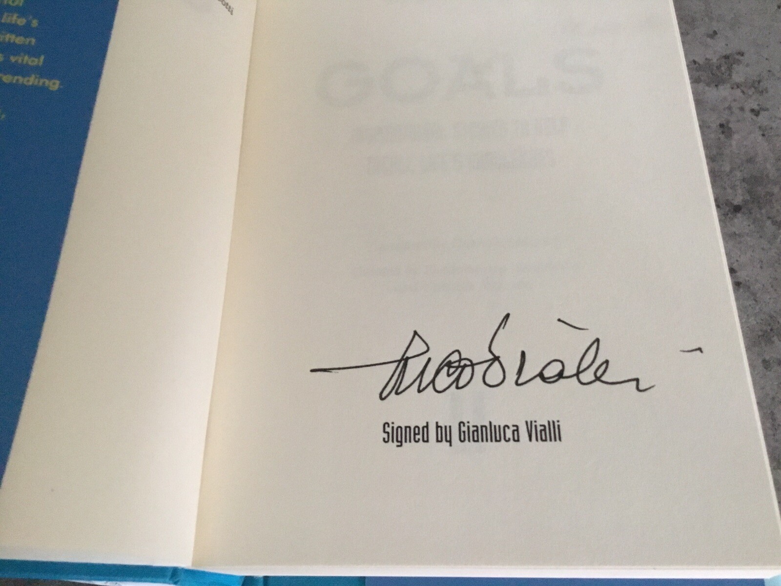 GIANLUCA VIALLI SIGNED BOOK GOALS BRAND NEW eBay