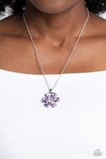 Paparazzi  Fancy Flower Girl Purple Flower   Necklace    NEW RELEASE 2023  