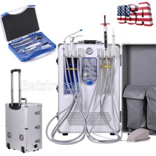 Dental Mobile Delivery Unit With Air Compressor Scaler Curing Light /Handpiece