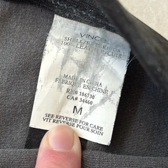 Leggings ajustados de cuero gamuza Vince negros M Foto 4 de 4