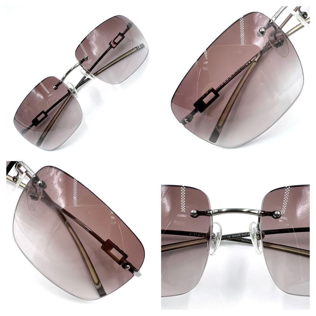 GUCCI Authentic sunglasses GG STRASS rimless with case color GUCCI Authentic sunglasses GG STRASS rimless with case color