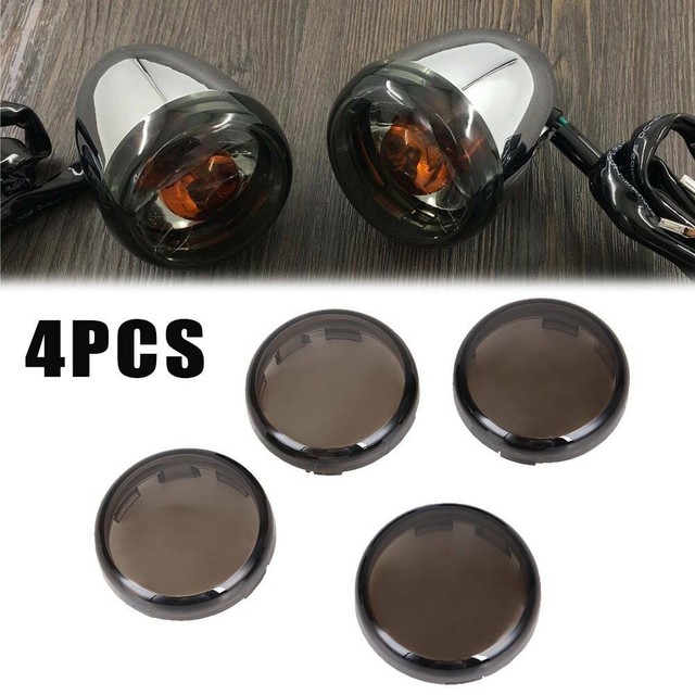 4 Pcs Red 21/4" Turn Signal Light Lens Covers Fit for Harley Softail Dyna 93Up eBay