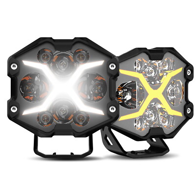 NOVSIGHT X Series 4'' LED Pod Lights 6000LM Off Road Car Work