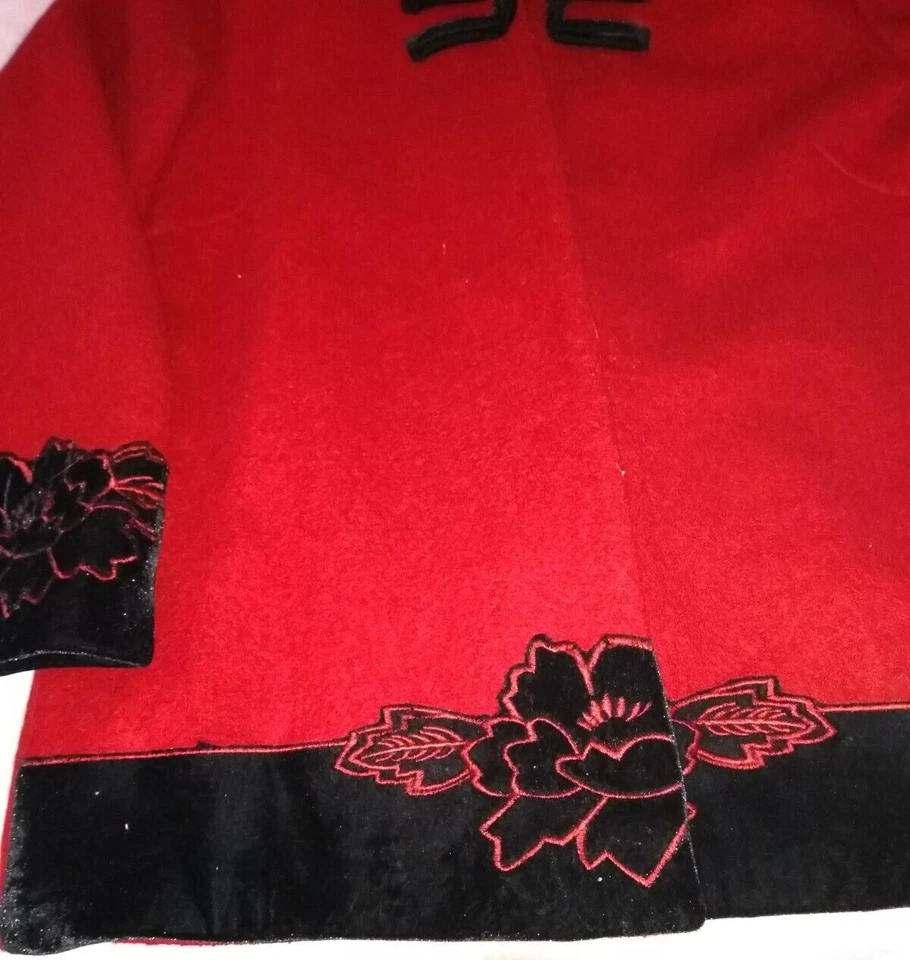 women winter coat red color wool size 20 UK - Image 4 of 4