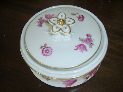 Deckeldose Sophienthal Fein Bayreuth Bavaria Art Deco 5,5 cm, Durchmesser 11 cm