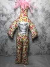 Dammit Doll Original Stress Relief Plush 12" W/ Orange Red Floral ￼