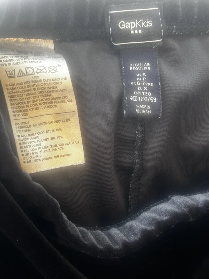 Legging Gap Niños Niña Azul Marino/Azul Oscuro Terciopelo/Apretado 6-7 Años,Pantalones Foto 3 de 4