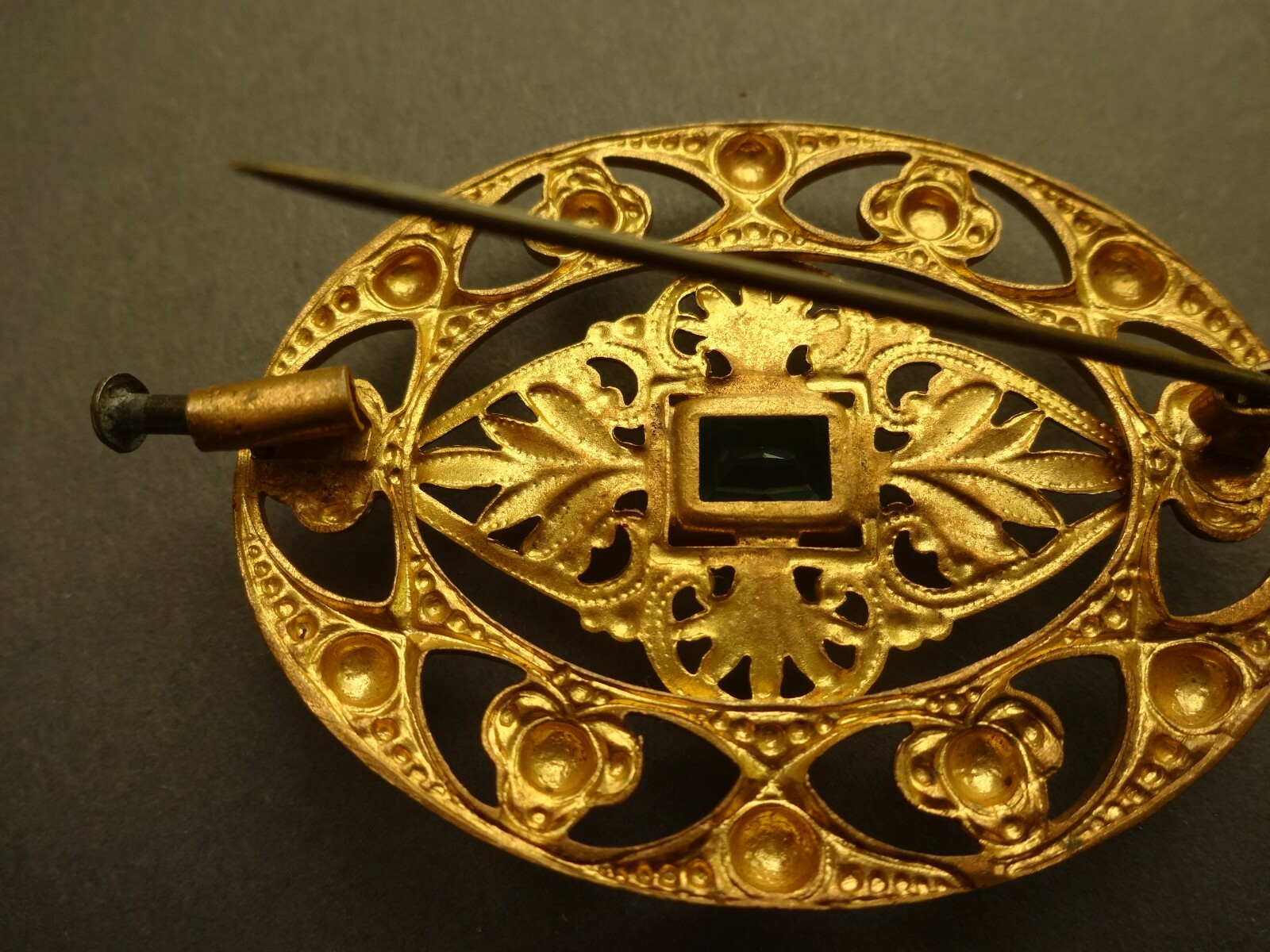 LANCOME PARIS ANCIENNE broche étoile en métal doré vintage signée EUR 20,00 - FR
