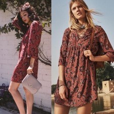 Madewell Lace-Up Dress in Asam Floral