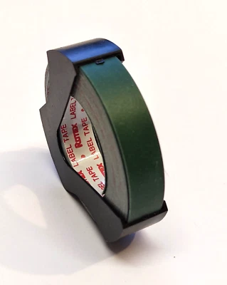 1x ROTEX Prägeband 9mm X 4m GRÜN green matt mate Embossing Tape