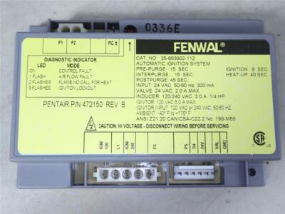 FENWAL 35-663902-112 Automatic Ignition System Pentair 472150 | eBay