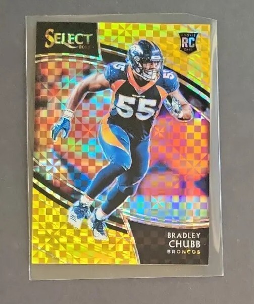 Bradley Chubb 2018 Panini Select Gold Prizm RC #6/10 Rookie #227