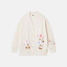 GELATO PIQUE SUPER MARIO BROS. Toad  Yoshi Jacquard Cardigan NVY Limited Japan