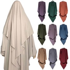 Muslim Women One Piece Long Khimar Hijab Scarf Amira Niqab Burqa Kaftan Caftan