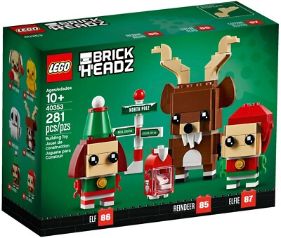 LEGO Brickheadz Reindeer, Elf and Elfie #40353 2019 Model