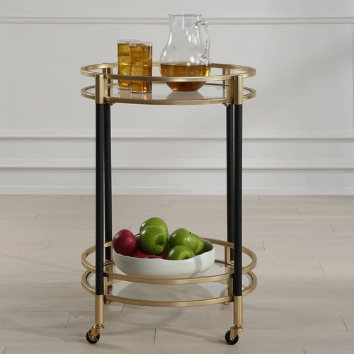 Uttermost Dolly Round Bar Cart - Picture 4 of 4