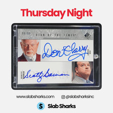 2003 SP AUTHENTIC DON CHERRY/SCOTTY BOWMAN SIGN OF THE TIMES DUAL AUTO /99