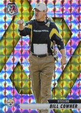 Bill Cowher #226 Panini Mosaic Football 2025 Steelers - Camo Pink Prizm