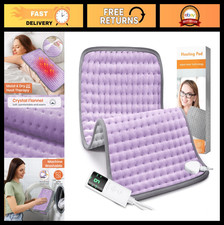Electric Heating Pad for Back Pain Cramps, 9 Heat Settings, Auto-Off, Washable