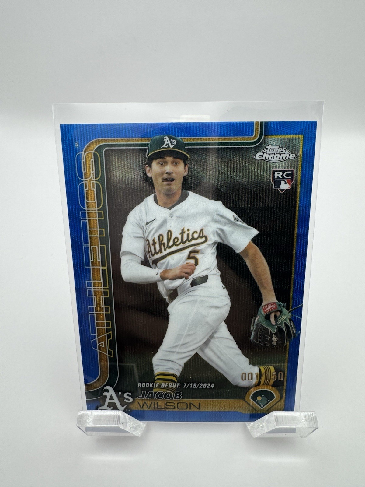 2025 Topps Chrome - Jacob Wilson #96 Blue Refractor /150 (RC)