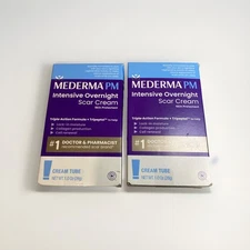 2x Mederma PM Intensive Overnight Scar Cream 1oz ~NIB Exp 2028/01