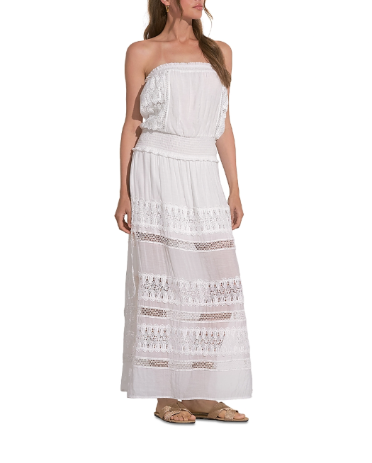 chinese dress ladies Elena Strapless Maxi Dress Yellow