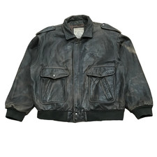 Leather Flight Jacket Men’s Size 56 A-2 Bomber Aviator Military USA Retro Brown