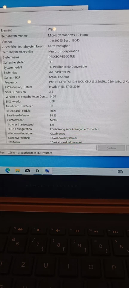 HP Pavilion Model 13-s101ng- Core i3 - 500GB HDD- Windows 10 Notebook - Bild 3 von 4