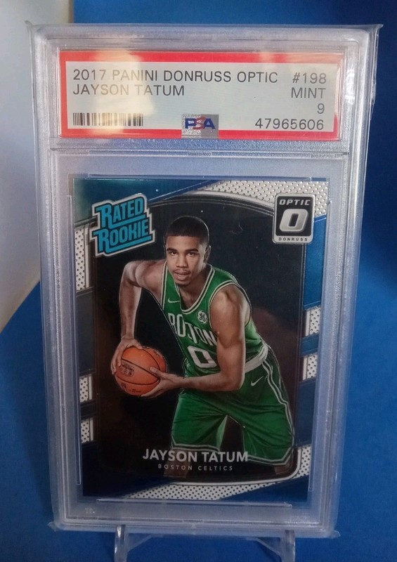 2017 Panini Donruss Optic #198 Jayson Tatum RC PSA 9 Mint Rated Rookie Celtics 