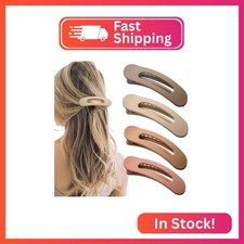 4 PCS Flat Claw Clips, Large Lay Flat Hair Clips for Women Girls, Strong Hold No