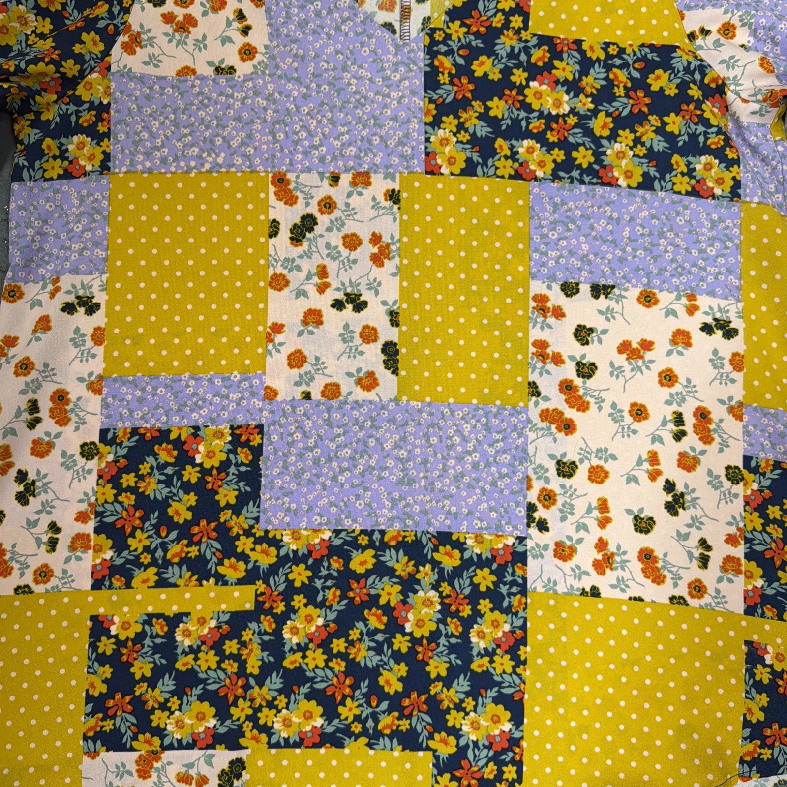 Patchwork Boho Cottagecore Top Women’s Medium Flu… - image 3