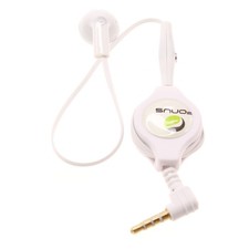 For Galaxy A32 5G - Retractable Mono Earphone Headphone 3.5mm w Mic Headset