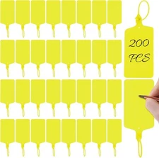 200 PCS Plastic Shipping Tags Waterproof Self Locking Plastic Seal Tags for L...