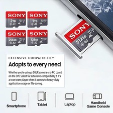 SONY Micro SD Card 2TB 512GB 256GB 128GB TF Memory Card Extreme 1TB U3 4K High