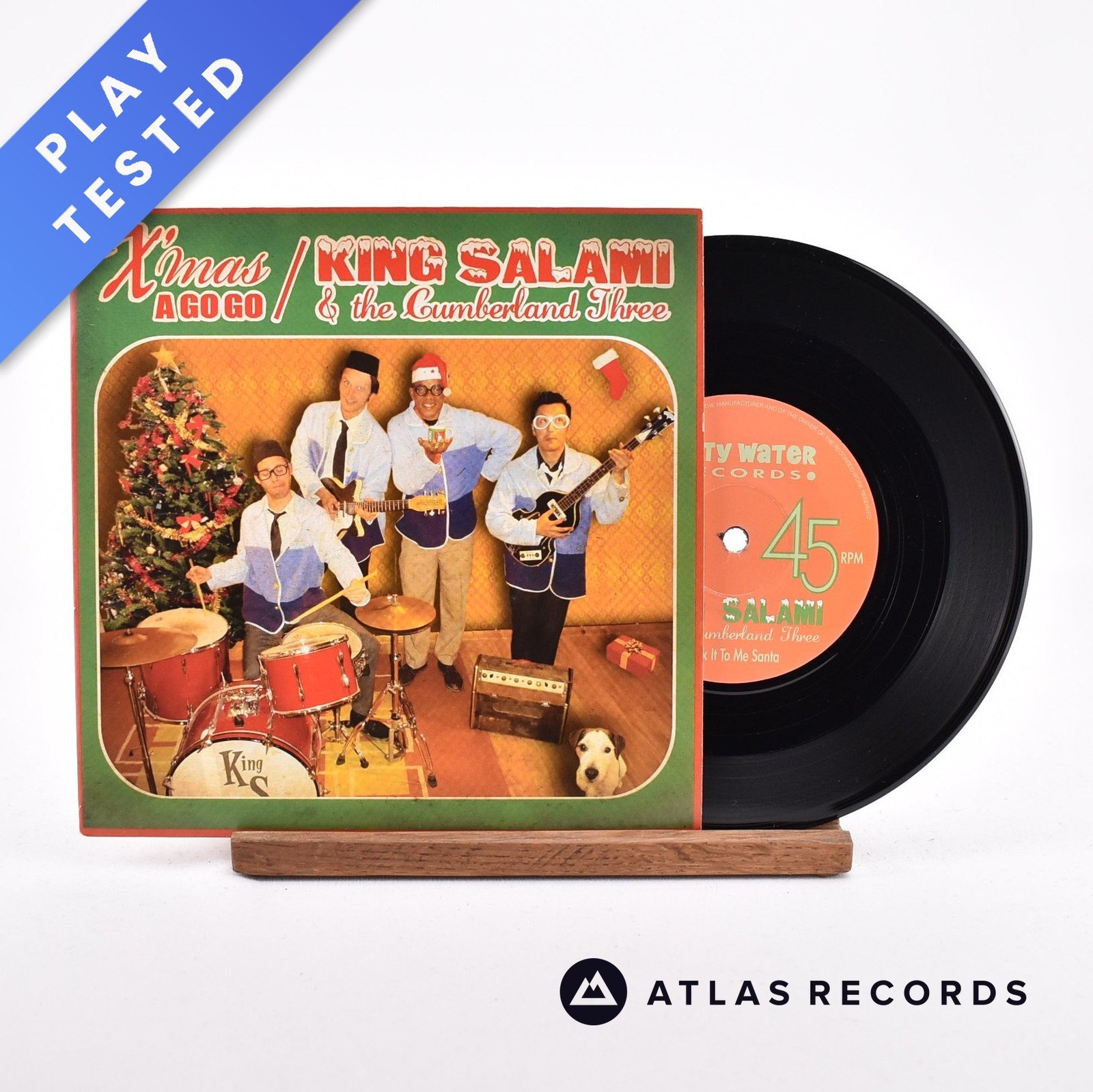 King Salami & The Cumberland Three - Xmas A Go Go - 7"" Vinyl Record - EX/EX
