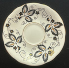 Clarence Bone China Black, White and Gold Cup & Saucer - England 1950s 354/5* — photo 3