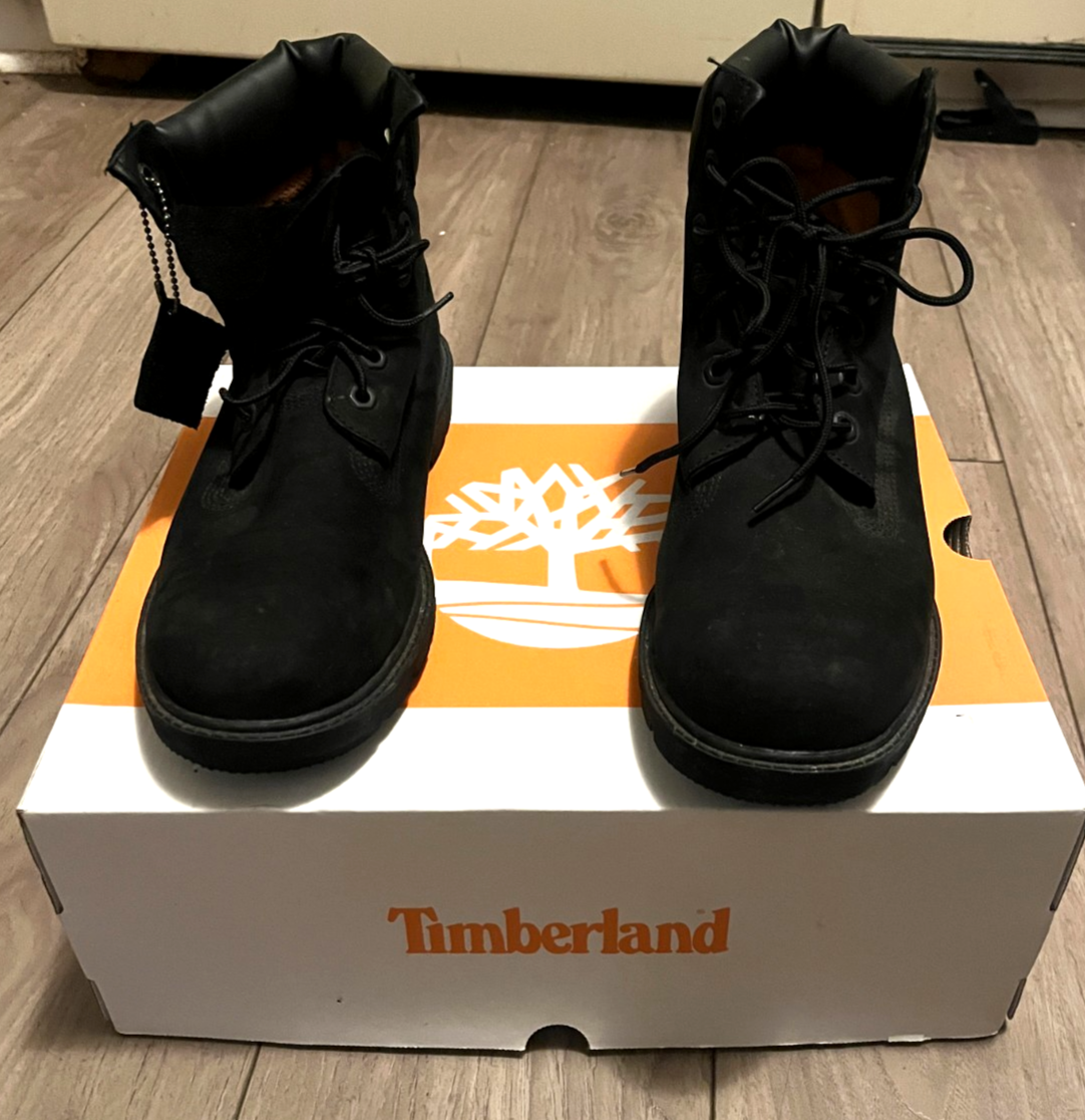 Timberland 6” Classic Waterproof Boots Black Suede Mens 8 Style