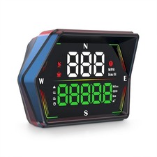 Heads Up Display for Cars HUD, Real-Time Digital Gauge Speedometer, GPS Black