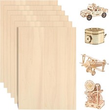 6 Pack Basswood Sheets for Crafts - 12 X 18 X 1/8 Inch - 3Mm Thick Large Plywood