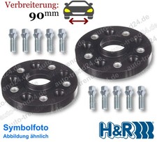 HR Spurverbreiterung schwarz 90mm/Achse für Smart Fortwo Cabrio 450 2004-2007