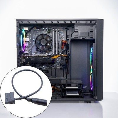 Multi Purpose DC5521 to 4Pin Fan Power Cable For Computer Cooling Devices