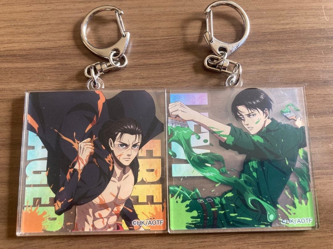 Attack on Titan Acrylic Keychain Set of 2 Eren Levi Anime Collection